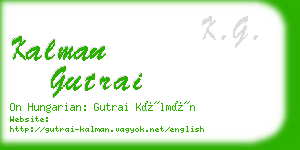 kalman gutrai business card